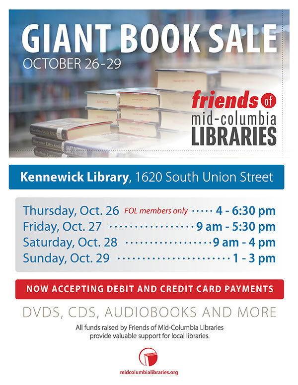 Mid Columbia Libraries Book Sale, Tri Cities Washington